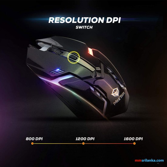 Meetion MT-M371 USB Wired Optical Backlit Mouse (6M)